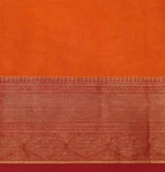 Pure Orange Handloom Kovai Cotton Saree