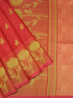 Rani Pink Handloom Kovai Cotton Saree