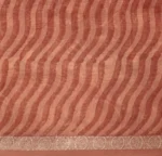 Salmon Peach Pink Pure Chanderi Cotton Saree