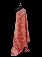 Salmon Peach Pink Pure Chanderi Cotton Saree