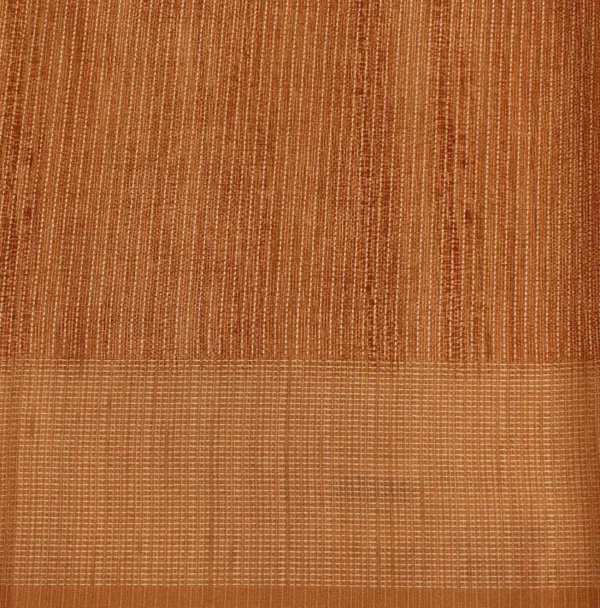 Semi Tussar Saree In Peach Color With Copper Zari