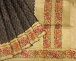 Charcoal Black Semi Tussar Saree