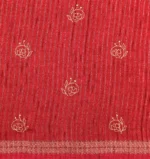 Semi Tussar Saree In Crimson Red With Jaal Work