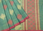 Teal Blue Shade Handloom Kovai Cotton Saree