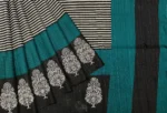 Semi Tussar Saree In Teal Green