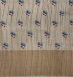 Pure Tussar Silk Saree with Handpainted Floral Prints