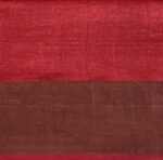 Pure Tussar Silk Saree in Wine Red with Golden Zari Border
