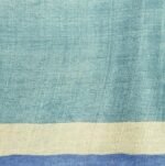Pure Tussar Silk Saree in Blue with All-Over Prints