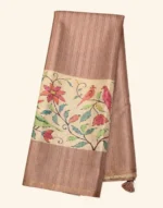 Dusty Mauve Pink Semi Tussar Saree