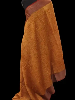 Dark Mustard Pure Chanderi Cotton Saree