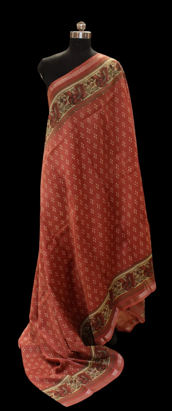 Dusty Rose Chanderi Cotton Saree