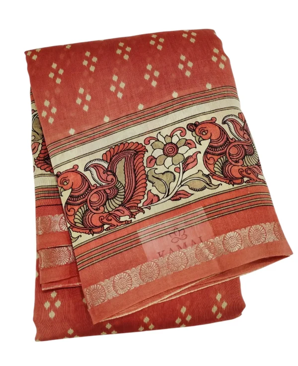 Dusty Rose Chanderi Cotton Saree