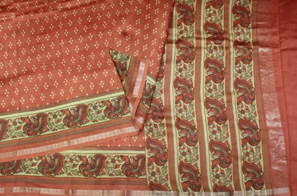 Dusty Rose Chanderi Cotton Saree