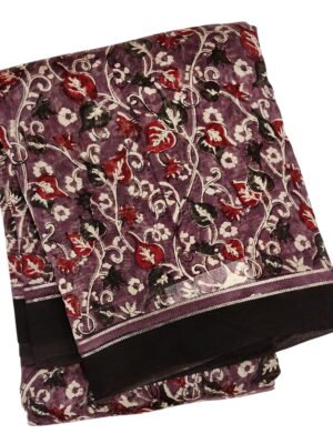 Dusty Violet Pure Chanderi Cotton Saree