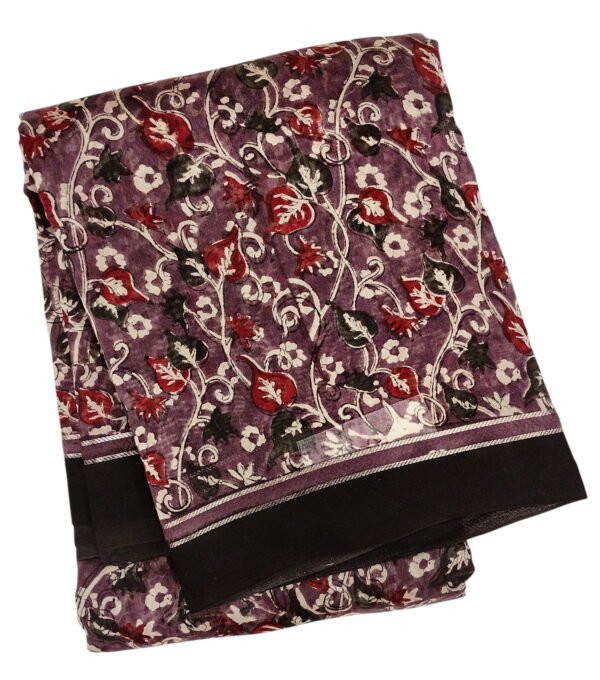Dusty Violet Chanderi Cotton Saree