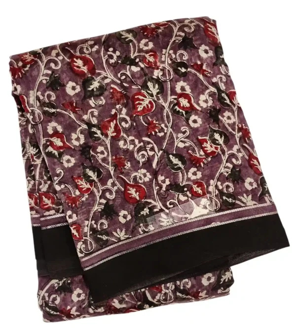 Dusty Violet Chanderi Cotton Saree
