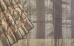 Gray Tussar Silk Saree with Silver Zari Border