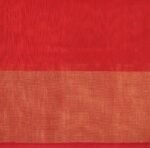 Dark Green Pochampally Silk Cotton Saree with Red Pallu
