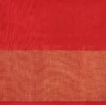 Dark Green Pochampally Silk Cotton Saree with Red Pallu