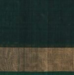Red Pochampally Silk Cotton Saree with Dark Green Pallu