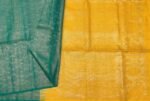 Handloom Pure Silk Saree in Peacock Blue with Brocade Zari Weaving
