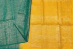 Handloom Pure Silk Saree in Peacock Blue with Brocade Zari Weaving