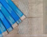 Handloom Pure Cotton Saree in Sky Blue
