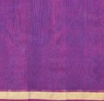 Handloom Pure Silk Cotton Saree in Peacock Blue with Contrast Magenta Pallu