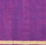 Handloom Pure Silk Cotton Saree in Peacock Blue with Contrast Magenta Pallu