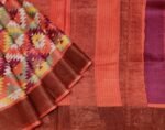 Pure Tussar Silk Saree with Geometric Patterns & Zari
