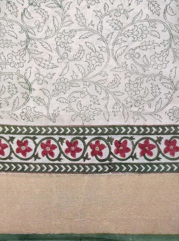 Pearl White Pure Tussar Silk Saree
