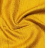 Pure Mustard Yellow Tussar Silk Saree with Threadwork Buttas