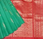 Soft Silk Saree In Teal Blue Shade With Borderless