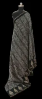 Pure Black Chanderi Cotton Saree