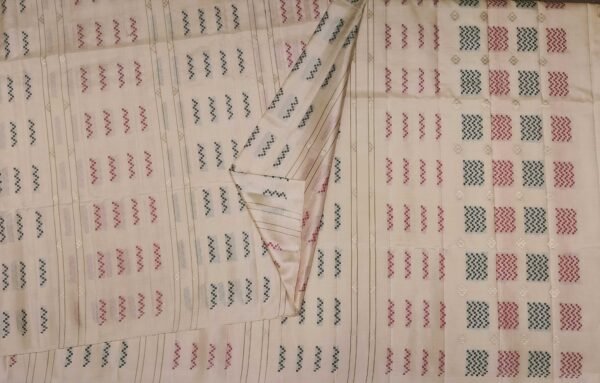 Pure Handloom Soft Silk Saree In Off- Cream White