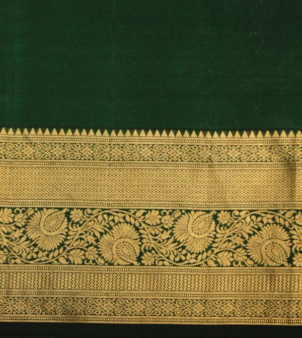 Pavithram Soft Silk Saree Bottle Green