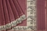 Mauve Pink Semi Tussar Saree