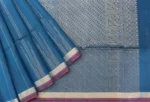 Peacock Blue Handloom Soft Silk Saree