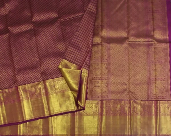 Dark Wine Shades Kanchivaram Saree