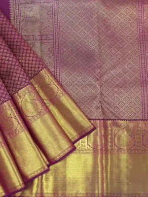 Dark Wine Shades Kanchivaram Saree
