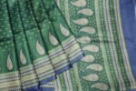 Pure Tussar Silk Saree In Bluish Grey