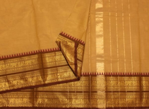 Amber Shine Kanchi Chettinad Cotton Saree Contrast Border