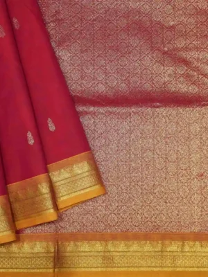 Dark Rani Pink Kanchi Chettinad Cotton Saree