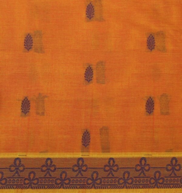 Orange Kovai Cotton Saree with Buttas