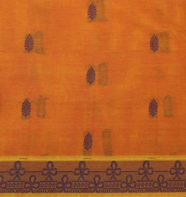 Orange Kovai Cotton Saree with Buttas