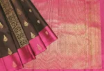 Dark Coffee Brown Pavithram Soft Silk Saree
