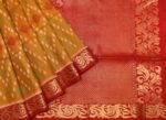 Mustard Soft Silk Saree Pochampally Designs