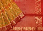 Mustard Soft Silk Saree Pochampally Designs