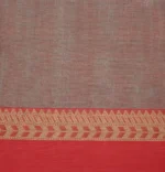 Mauve Kovai Cotton Saree Triangle Threadwork