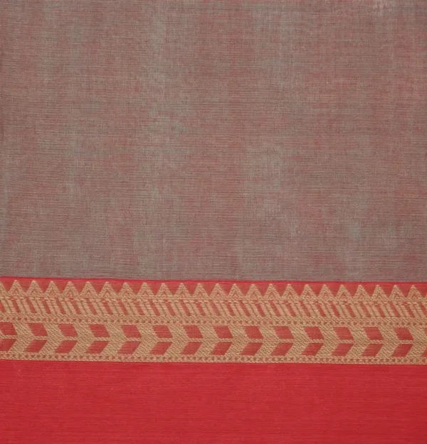 Mauve Kovai Cotton Saree Triangle Threadwork